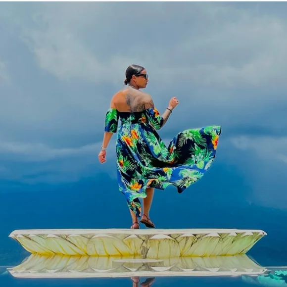 Beautiful Off-Shoulder Floral Smocked Maxi Dress - Picture 6 of 6